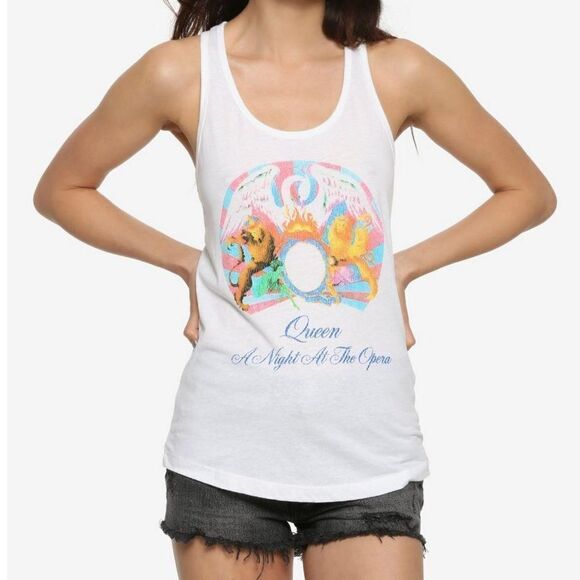Queen Official Merch Band Tee Concert Women's Racer Back Tank Top Size Small - Picture 1 of 11